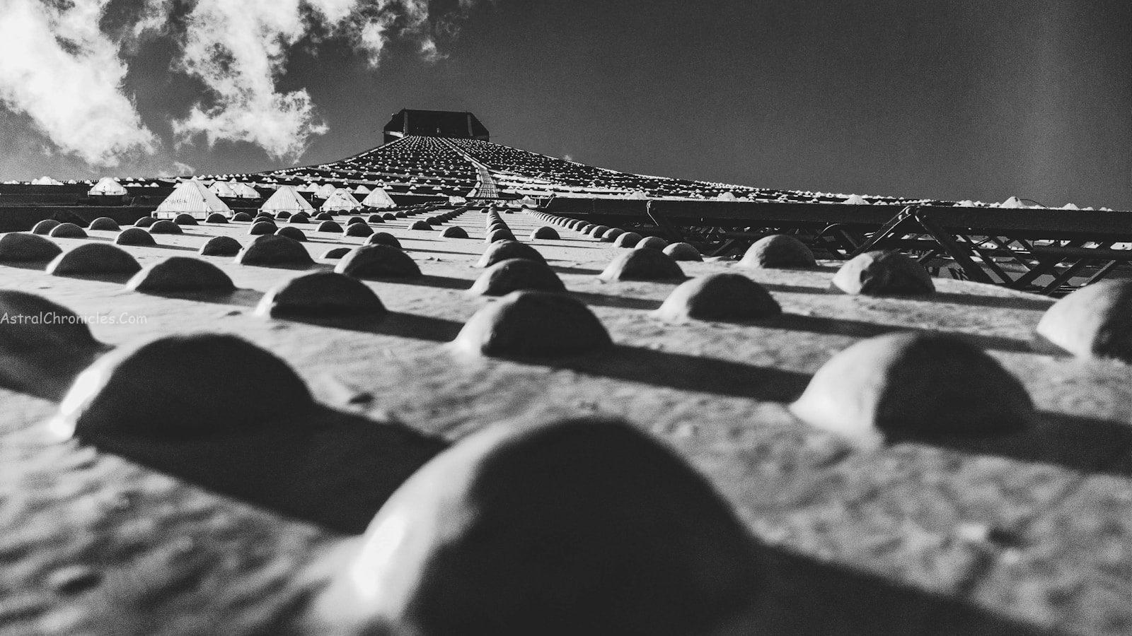 a black and white photo of a building